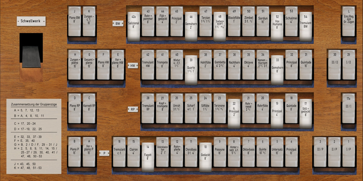 Schorndorf - Bornefeld Organ 1962 [Hauptwerk]